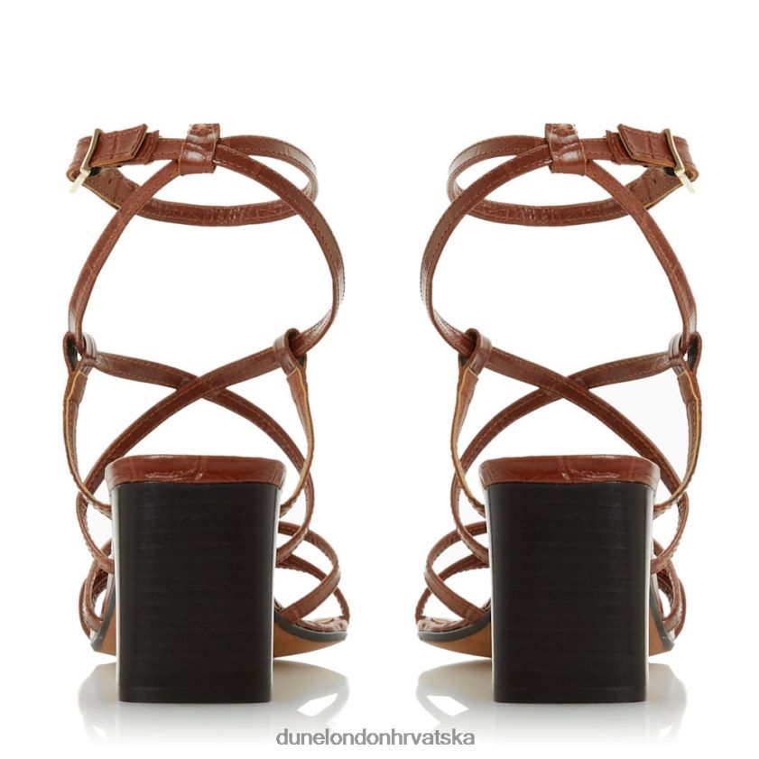žene sandale s blok petom s remenčićima Dune London H2BDNP657 nadahnuti preplanuli ten