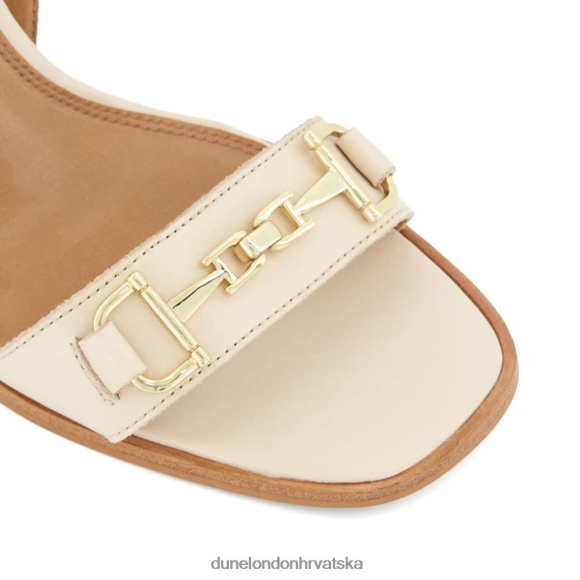 žene sandale s blok petom s trimom Dune London H2BDNP199 jili ekru