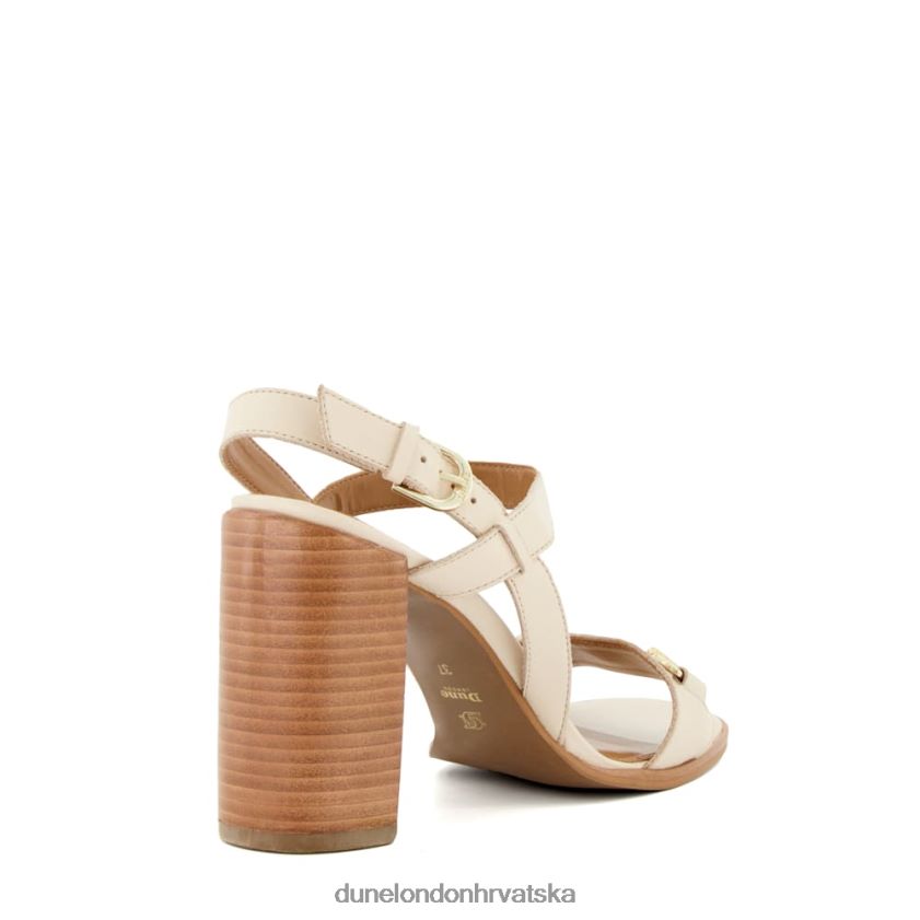 žene sandale s blok petom s trimom Dune London H2BDNP199 jili ekru