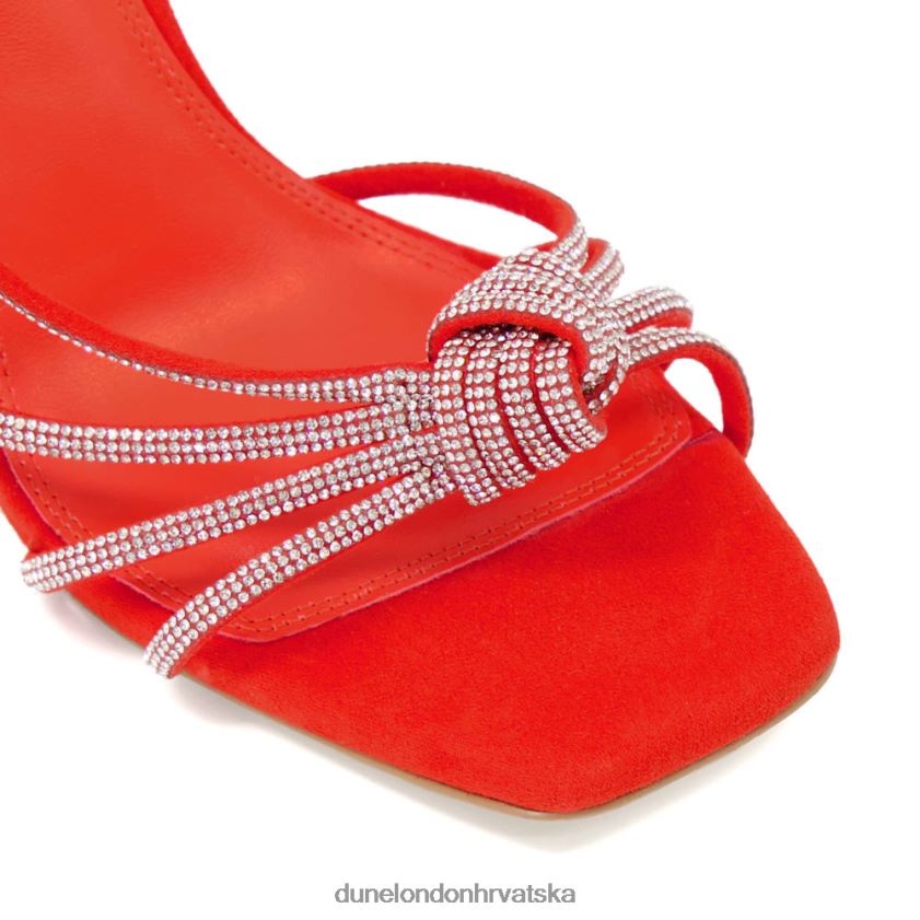 žene sandale s petom s dijamantom Dune London H2BDNP133 meta naranča