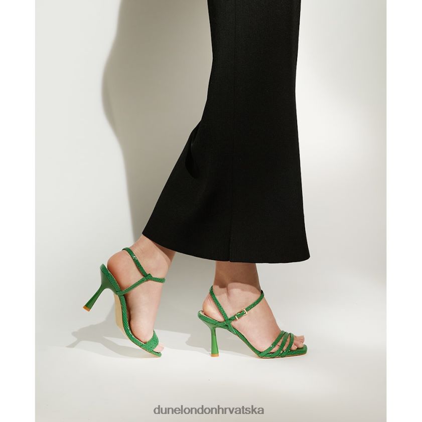 žene sandale s petom s remenčićima Dune London H2BDNP256 magnum zelena