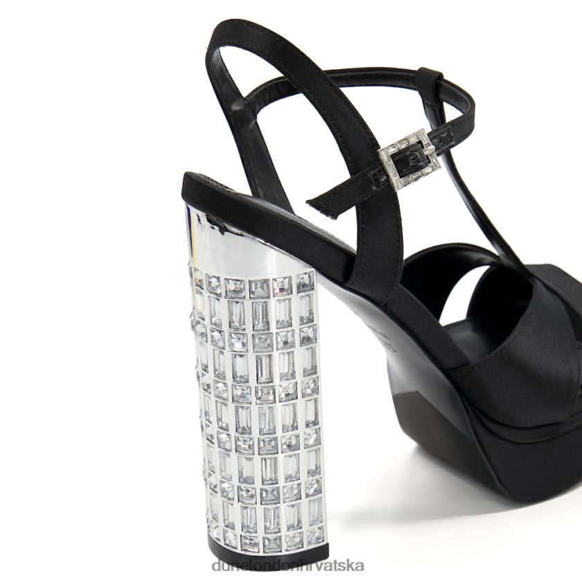 žene sandale s platformom na dragulj Dune London H2BDNP274 pomnožiti crno