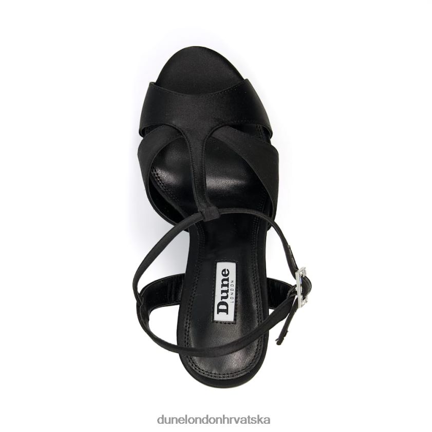 žene sandale s platformom na dragulj Dune London H2BDNP274 pomnožiti crno