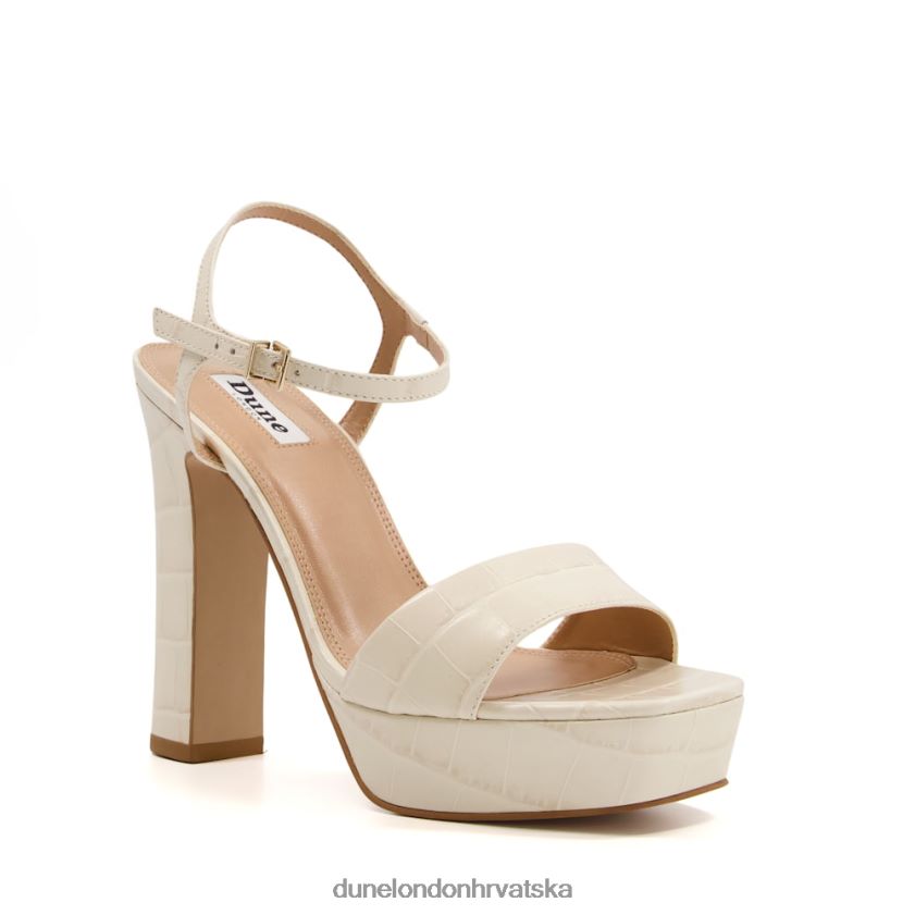 žene sandale s platformom na petu s remenčićima Dune London H2BDNP332 odgovarati ekru