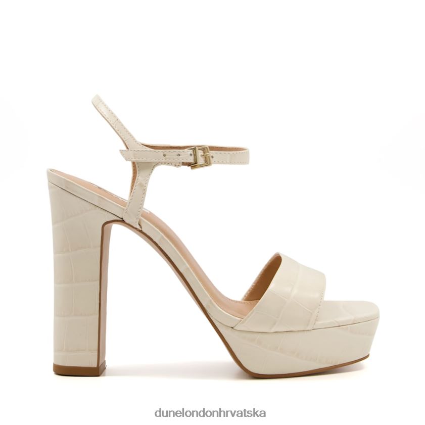 žene sandale s platformom na petu s remenčićima Dune London H2BDNP332 odgovarati ekru
