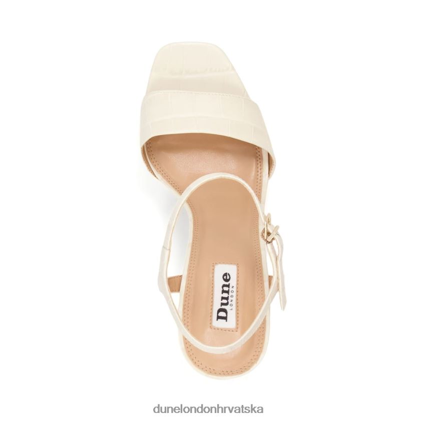 žene sandale s platformom na petu s remenčićima Dune London H2BDNP332 odgovarati ekru