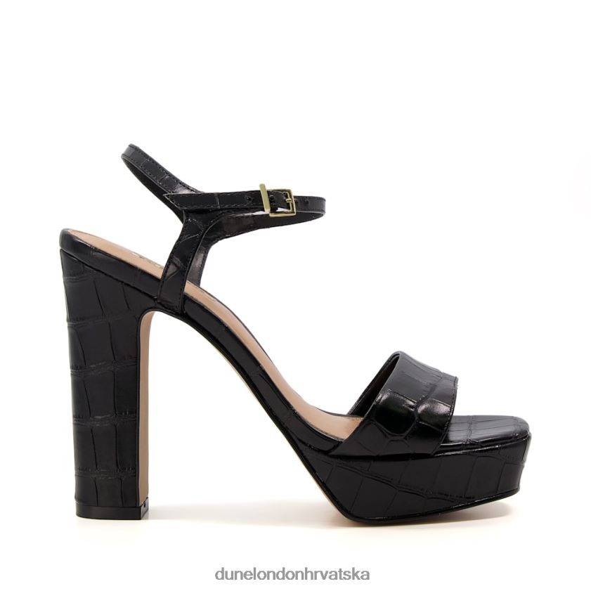 žene sandale s platformom na petu s remenčićima Dune London H2BDNP504 odgovarati crno