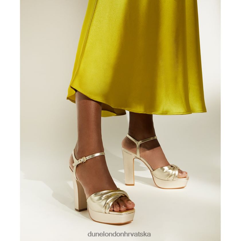 žene sandale s platformom na preklopni remen Dune London H2BDNP631 malini šampanjac