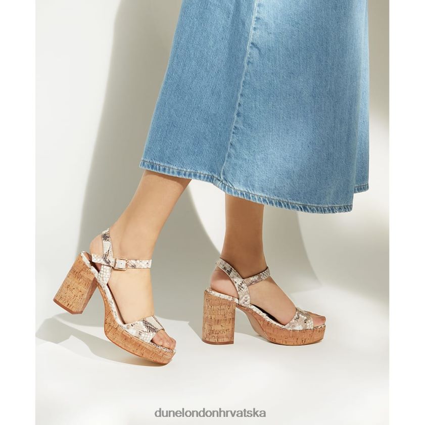 žene sandale s platformom od pluta Dune London H2BDNP80 jodi prirodni