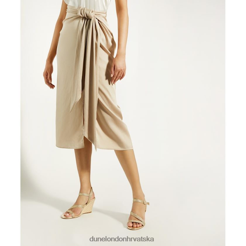 žene sandale s tkanim klinom s remenčićima Dune London H2BDNP464 kaia zlato