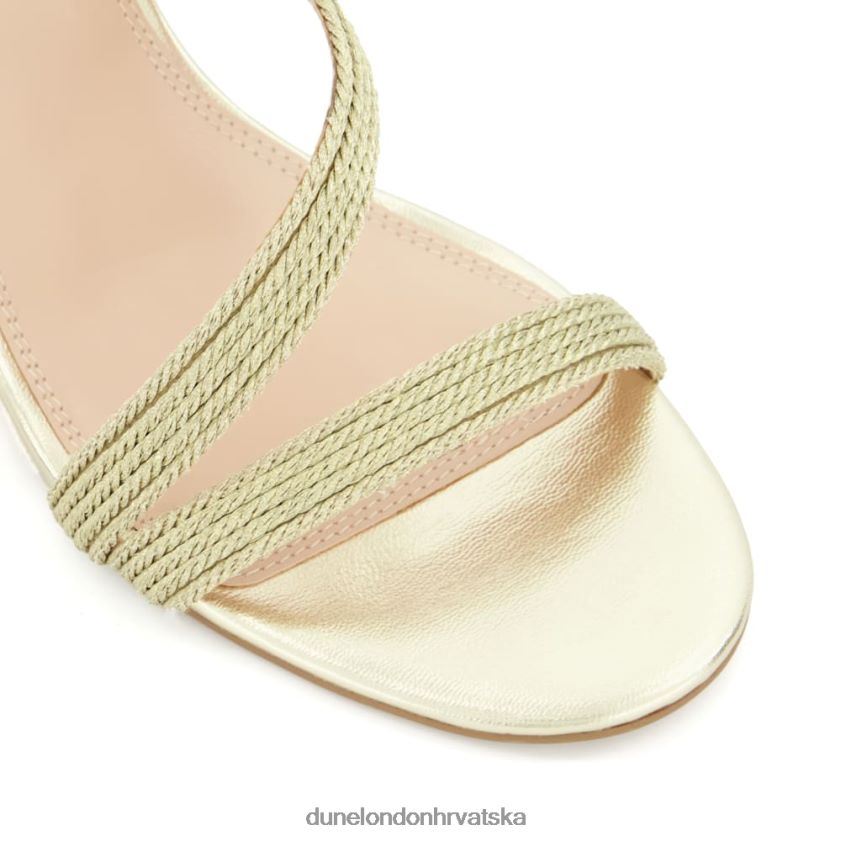 žene sandale s tkanim klinom s remenčićima Dune London H2BDNP464 kaia zlato