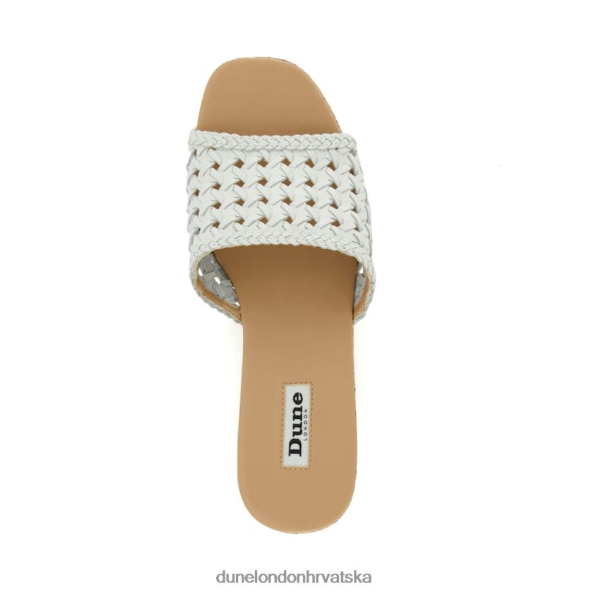 žene tkane sandale na klin od pluta Dune London H2BDNP122 katey bijela