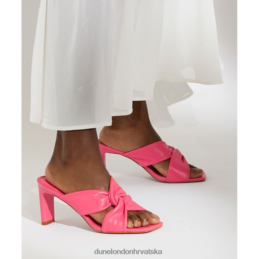 žene twist knot mule Dune London H2BDNP598 magnet ružičasta