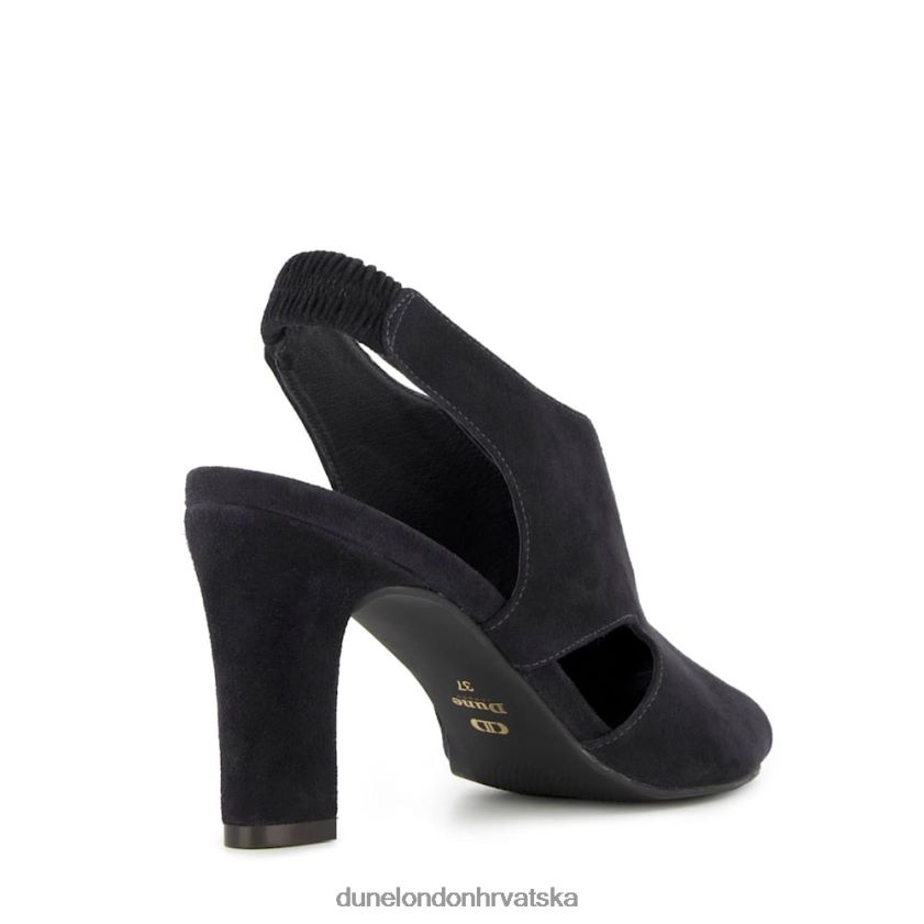 žene udobne sandale s petom od brušene kože Dune London H2BDNP606 marcella crno