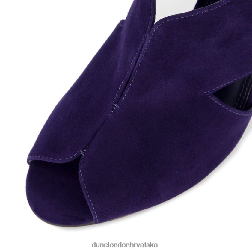 žene udobne sandale s petom od brušene kože Dune London H2BDNP645 marcella mornarica