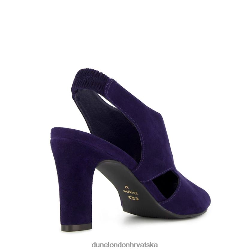 žene udobne sandale s petom od brušene kože Dune London H2BDNP645 marcella mornarica